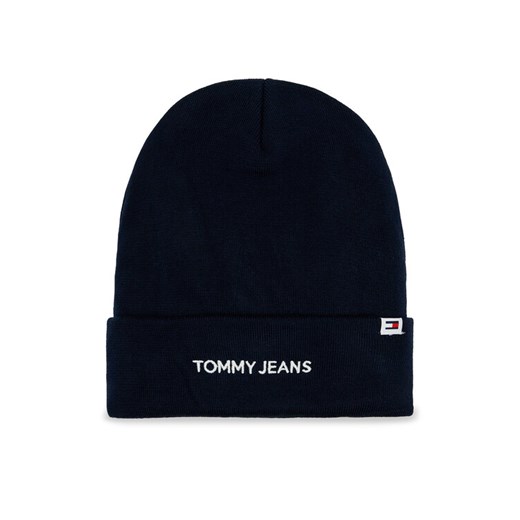 Czapka Tommy Jeans Linear Logo AM0AM12025 Granatowy ze sklepu eobuwie.pl w kategorii Czapki zimowe męskie - zdjęcie 182068980