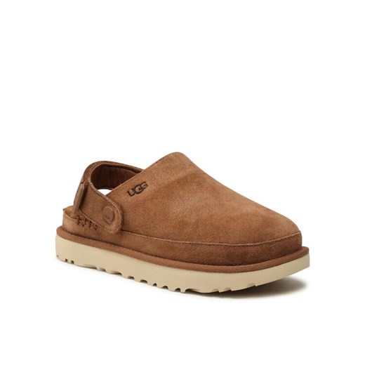 Klapki Ugg W Goldenstar Clog 1138252 Brązowy ze sklepu eobuwie.pl w kategorii Klapki damskie - zdjęcie 182069292