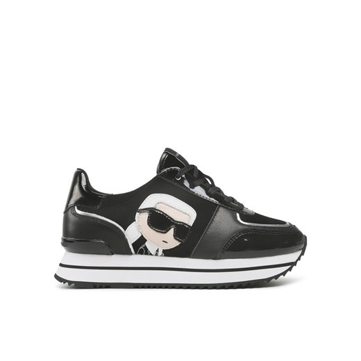 Sneakersy KARL LAGERFELD KL61930N Czarny ze sklepu eobuwie.pl w kategorii Buty sportowe damskie - zdjęcie 182069300