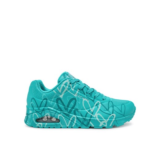 Sneakersy Skechers 155507/TEAL Zielony ze sklepu eobuwie.pl w kategorii Buty sportowe damskie - zdjęcie 182069570