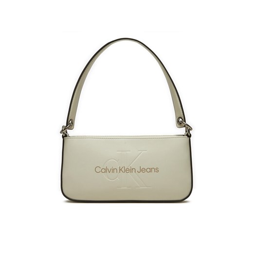 Torebka Calvin Klein Jeans Sculpted Shoulder Pouch25 Mono K60K610679 Beżowy ze sklepu eobuwie.pl w kategorii Torebki damskie - zdjęcie 182069762