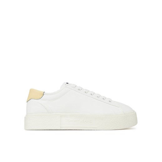 Sneakersy Tommy Jeans Tjw Flatform Canvas Sneaker EN0EN02792 Écru ze sklepu eobuwie.pl w kategorii Buty sportowe damskie - zdjęcie 182069883