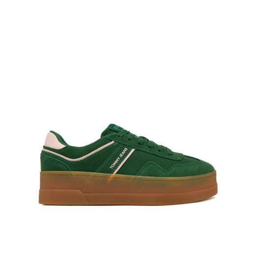 Sneakersy Tommy Jeans EN0EN02734 Zielony ze sklepu eobuwie.pl w kategorii Buty sportowe damskie - zdjęcie 182069931
