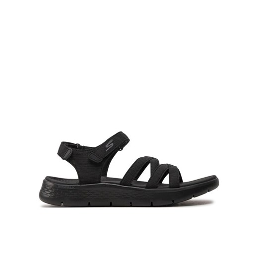 Sandały Skechers Go Walk Flex Sandal-Sunshine 141450/BBK Czarny ze sklepu eobuwie.pl w kategorii Sandały damskie - zdjęcie 182069941