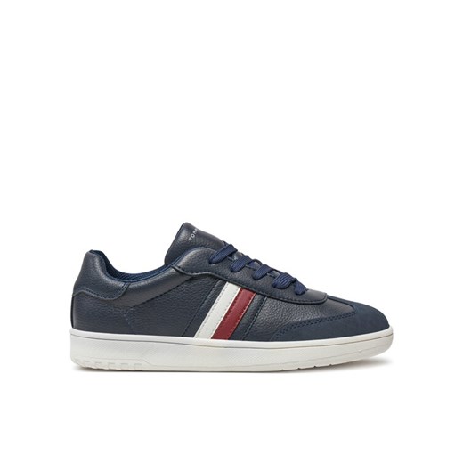 Sneakersy Tommy Hilfiger Stripes Low Cut Lace-Up Sneaker T3X9-33645-1269 Granatowy ze sklepu eobuwie.pl w kategorii Buty sportowe dziecięce - zdjęcie 182070072
