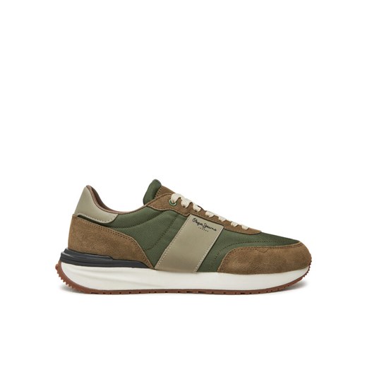 Sneakersy Pepe Jeans PMS60020 Khaki ze sklepu eobuwie.pl w kategorii Buty sportowe męskie - zdjęcie 182070404