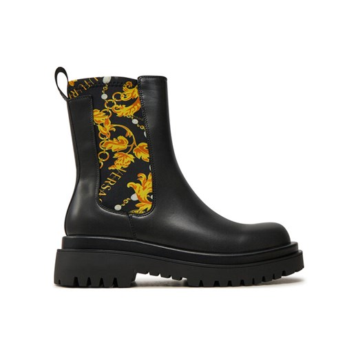 Sztyblety Versace Jeans Couture Drew 77VA3S60 Czarny ze sklepu eobuwie.pl w kategorii Botki - zdjęcie 182070424