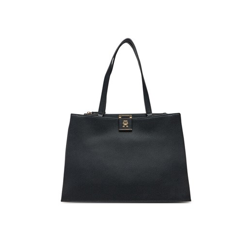 Torebka Tommy Hilfiger Th Her Tote AW0AW17191 Czarny ze sklepu eobuwie.pl w kategorii Torby Shopper bag - zdjęcie 182070574
