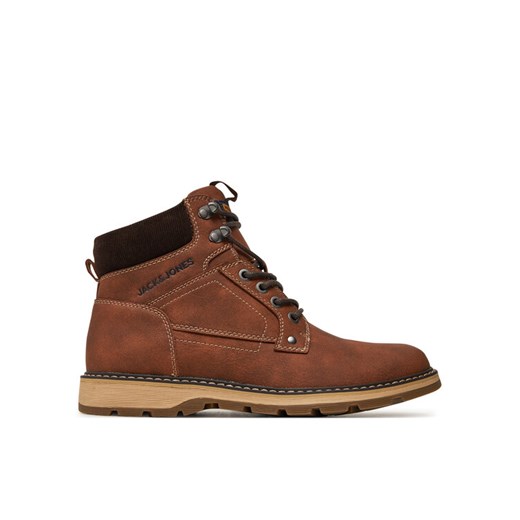 Trzewiki Jack&Jones Stratford 12257762 Brązowy ze sklepu eobuwie.pl w kategorii Buty zimowe męskie - zdjęcie 182070600