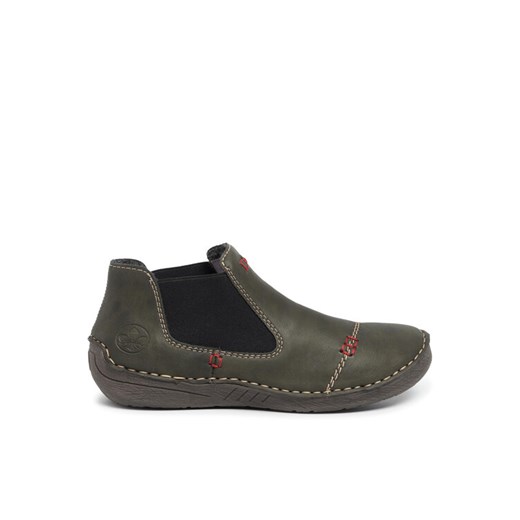 Sztyblety Rieker 52590-54 Khaki ze sklepu eobuwie.pl w kategorii Botki - zdjęcie 182070693