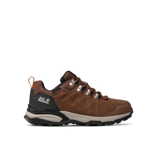 Trekkingi Jack Wolfskin Refugio Texapore Low W 4050821 Brązowy ze sklepu eobuwie.pl w kategorii Buty trekkingowe damskie - zdjęcie 182071144