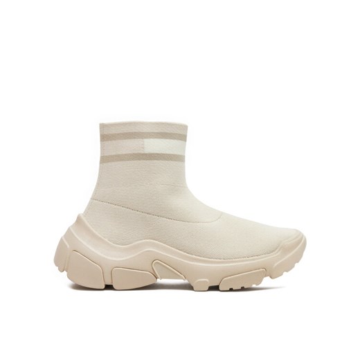 Sneakersy Tommy Jeans Tjw Sock Boot EN0EN02446 Beżowy Tommy Jeans 39 eobuwie.pl