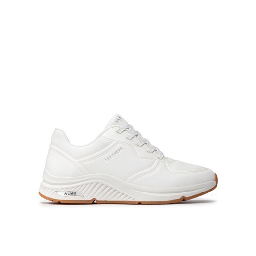 Sneakersy Skechers Mile Makers 155570/WHT Biały ze sklepu eobuwie.pl w kategorii Buty sportowe damskie - zdjęcie 182071211
