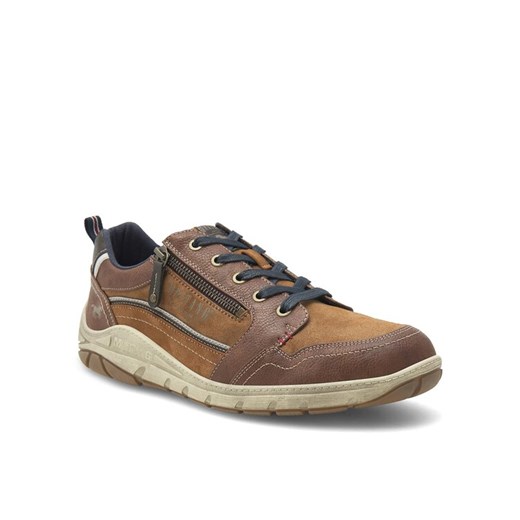 Sneakersy Mustang 4160-302 Brązowy ze sklepu eobuwie.pl w kategorii Półbuty męskie - zdjęcie 182071320