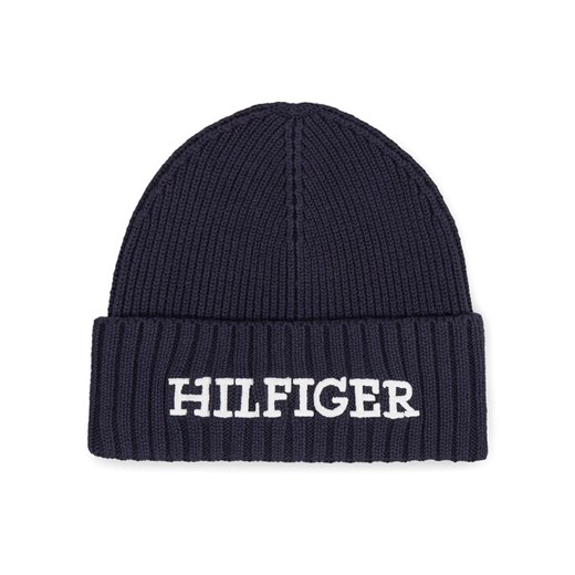 Czapka Tommy Hilfiger Monotype Beanie AM0AM11737 Granatowy ze sklepu eobuwie.pl w kategorii Czapki zimowe męskie - zdjęcie 182071590