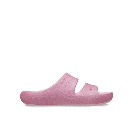 Klapki Crocs Classic Glitter Sandal v2 K 209705 Różowy ze sklepu eobuwie.pl w kategorii Klapki dziecięce - zdjęcie 182072042