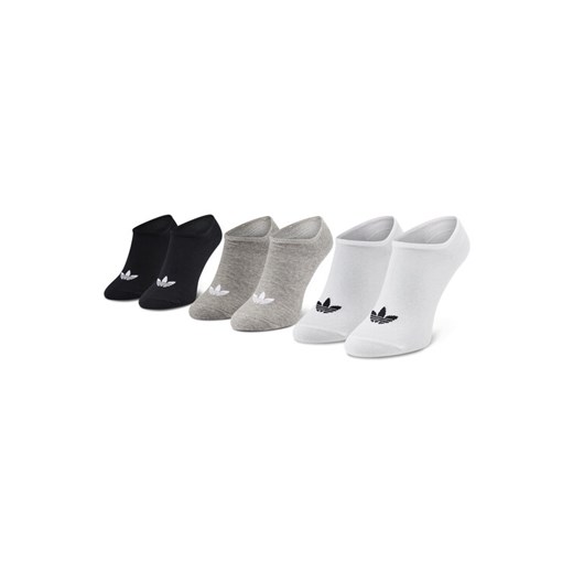 Zestaw 3 par niskich skarpet unisex adidas Trefoil Liner FT8524 Biały ze sklepu eobuwie.pl w kategorii Skarpetki damskie - zdjęcie 182072321
