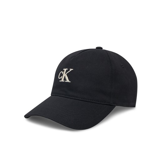 Czapka z daszkiem Calvin Klein Jeans Embroidered Monogram Cap LV04K5024G Czarny ze sklepu eobuwie.pl w kategorii Czapki z daszkiem damskie - zdjęcie 182072652
