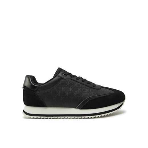 Sneakersy Calvin Klein Runner Lace Up - Mono Mix HW0HW02294 Czarny ze sklepu eobuwie.pl w kategorii Buty sportowe damskie - zdjęcie 182072703