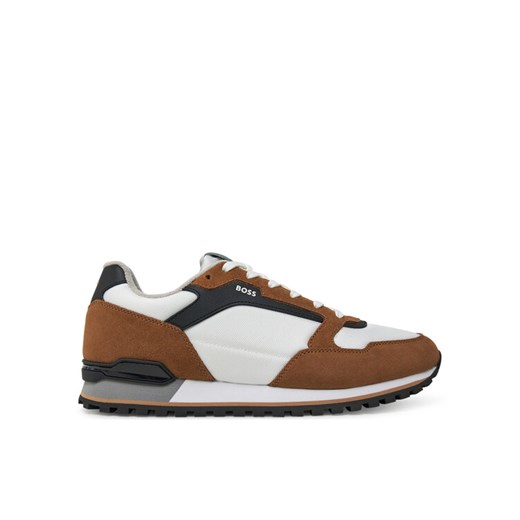 Sneakersy BOSS Parkour-L 50523221 Beżowy ze sklepu eobuwie.pl w kategorii Buty sportowe męskie - zdjęcie 182073403
