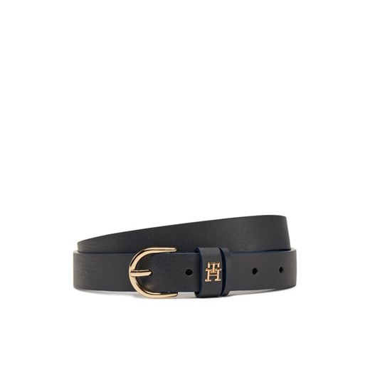 Pasek Damski Tommy Hilfiger Essential Effortless 2.5 AW0AW16836 Granatowy ze sklepu eobuwie.pl w kategorii Paski damskie - zdjęcie 182073492