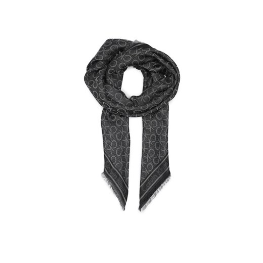 Chusta Calvin Klein Monogram K60K608779 Czarny ze sklepu eobuwie.pl w kategorii Szaliki i chusty damskie - zdjęcie 182073642