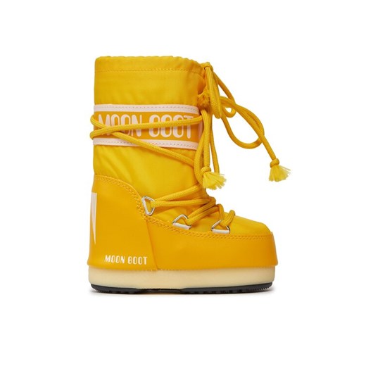 Śniegowce Moon Boot Nylon 14004400084 M Żółty ze sklepu eobuwie.pl w kategorii Buty zimowe dziecięce - zdjęcie 182073650