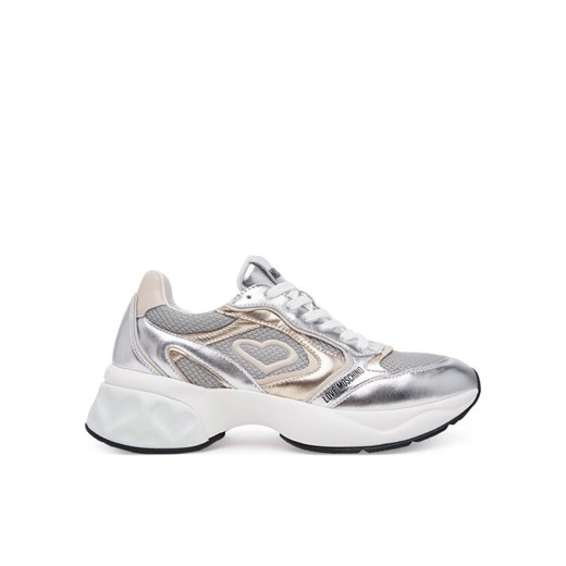 Sneakersy LOVE MOSCHINO JA15296G1MIQG90A Srebrny ze sklepu eobuwie.pl w kategorii Buty sportowe damskie - zdjęcie 182073790