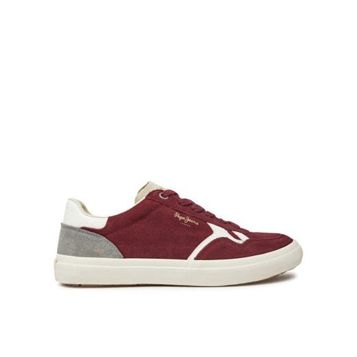 Sneakersy Pepe Jeans PMS31058 Bordowy ze sklepu eobuwie.pl w kategorii Buty sportowe męskie - zdjęcie 182074421