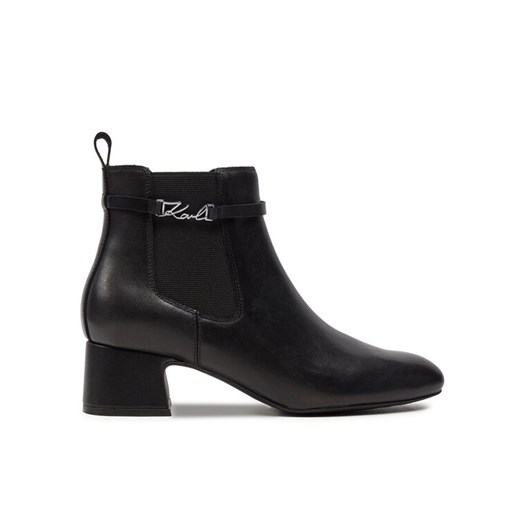 Botki KARL LAGERFELD Bonnie KL30344 Czarny ze sklepu eobuwie.pl w kategorii Botki - zdjęcie 182074422