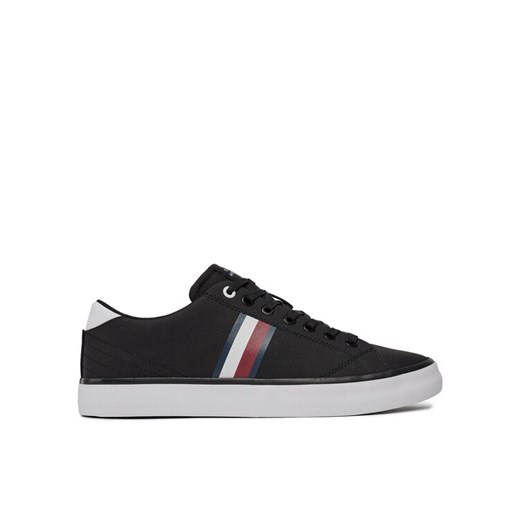 Sneakersy Tommy Hilfiger Th Hi Vulc Low Stripes Mesh FM0FM04946 Czarny ze sklepu eobuwie.pl w kategorii Półbuty męskie - zdjęcie 182074444