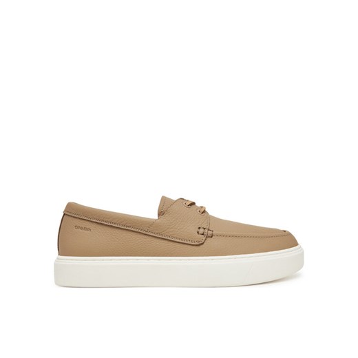 Mokasyny Calvin Klein Hybrid Lace Up Boat Lth HM0HM01812 Brązowy ze sklepu eobuwie.pl w kategorii Mokasyny męskie - zdjęcie 182074530