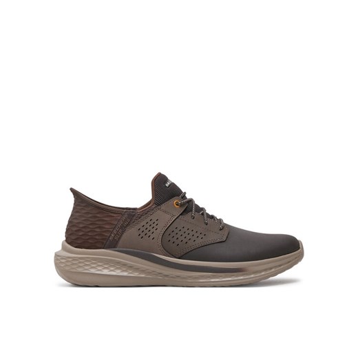 Sneakersy Skechers 210890 CHOC Brązowy ze sklepu eobuwie.pl w kategorii Buty sportowe męskie - zdjęcie 182074682