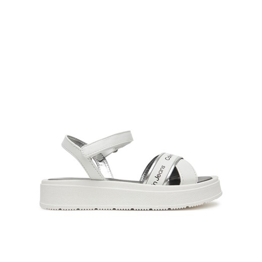 Sandały Calvin Klein Jeans V4A2-82054-0371X M Biały ze sklepu eobuwie.pl w kategorii Sandały dziecięce - zdjęcie 182074690