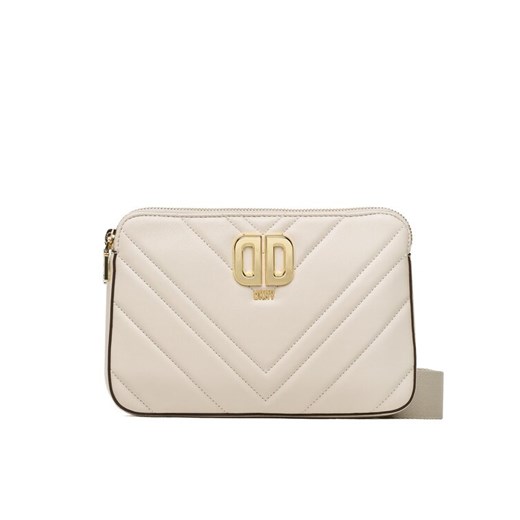 Torebka DKNY Delphine Dbl Zip Cbo R23EBG29 Écru ze sklepu eobuwie.pl w kategorii Listonoszki - zdjęcie 182075004