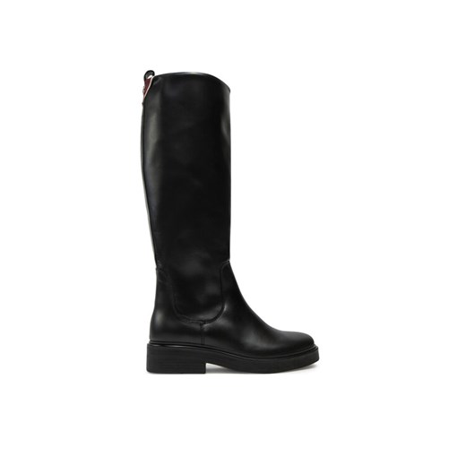 Kozaki Tommy Hilfiger Premium Leather Long Boot FW0FW08180 Czarny ze sklepu eobuwie.pl w kategorii Kozaki damskie - zdjęcie 182075062