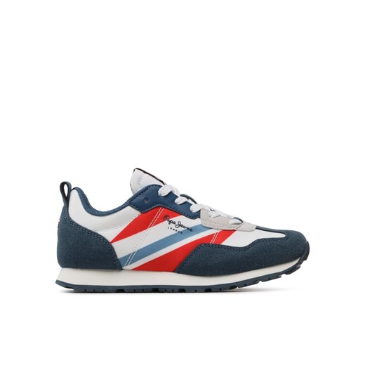Sneakersy Pepe Jeans Foster Boy Print PBS30554 Niebieski ze sklepu eobuwie.pl w kategorii Buty sportowe dziecięce - zdjęcie 182075262
