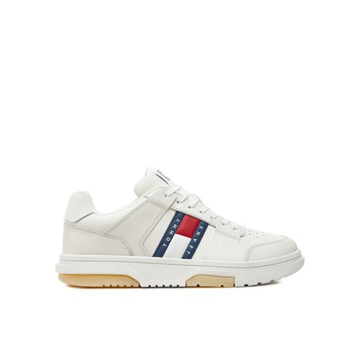 Sneakersy Tommy Jeans The Brooklyn Leather EM0EM01429 Biały ze sklepu eobuwie.pl w kategorii Buty sportowe męskie - zdjęcie 182075294