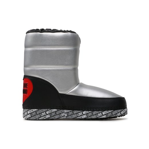 Śniegowce LOVE MOSCHINO JA24142G1HIT590A Srebrny ze sklepu eobuwie.pl w kategorii Śniegowce damskie - zdjęcie 182075472