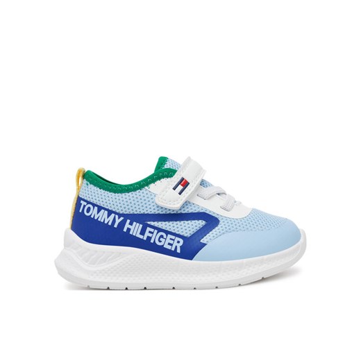 Sneakersy Tommy Hilfiger Low Cut Lace-Up/Velcro Sneaker T1B9-33868-1756 M Błękitny ze sklepu eobuwie.pl w kategorii Buty sportowe dziecięce - zdjęcie 182075832