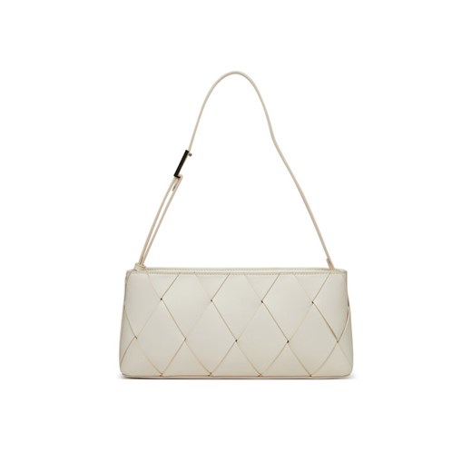 Torebka Calvin Klein Ck Woven Elongated Shoulder Bag K60K612992 Biały ze sklepu eobuwie.pl w kategorii Kopertówki - zdjęcie 182076014