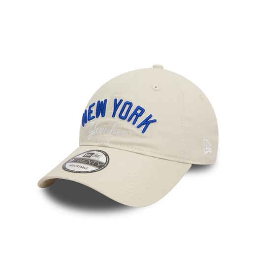 Czapka z daszkiem New Era Mlb Wordmark 920 Nyy 60503495 Beżowy ze sklepu eobuwie.pl w kategorii Czapki z daszkiem damskie - zdjęcie 182076133