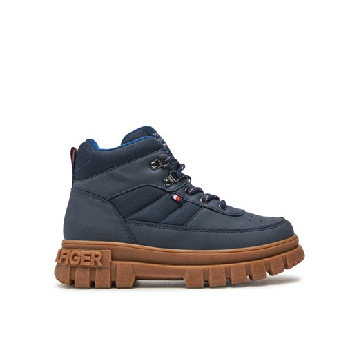 Trzewiki Tommy Hilfiger Lace-Up Bootie T3X5-33707-1492 S Granatowy ze sklepu eobuwie.pl w kategorii Buty zimowe dziecięce - zdjęcie 182076320