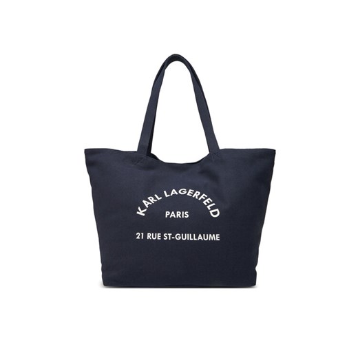 Torebka KARL LAGERFELD A1W50006 Granatowy - id: 0000305476395 - marki Karl Lagerfeld - 182076552 Torebka KARL LAGERFELD A1W50006 Granatowy ze sklepu eobuwie.pl w kategorii Torby Shopper bag - zdjęcie 182076552