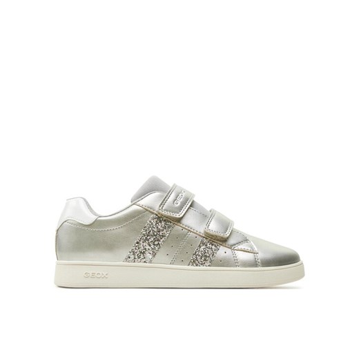Sneakersy Geox J Eclyper Girl J45LRA 000NF C1007 D Srebrny ze sklepu eobuwie.pl w kategorii Buty sportowe dziecięce - zdjęcie 182076664