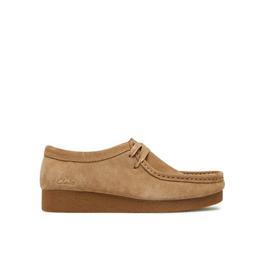 Półbuty Clarks WallabeeEvoSh 261747474 Beżowy ze sklepu eobuwie.pl w kategorii Półbuty damskie - zdjęcie 182077232