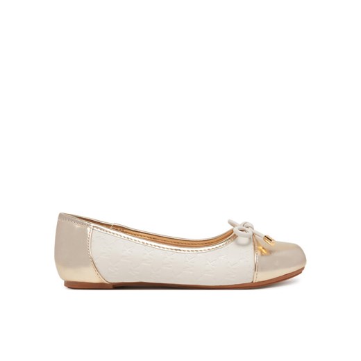 Baleriny MICHAEL Michael Kors Kenya Bow MK01365256 Écru ze sklepu eobuwie.pl w kategorii Balerinki dziecięce - zdjęcie 182077332