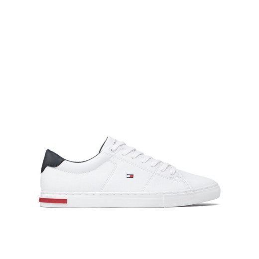 Sneakersy Tommy Hilfiger Essential Leather Detail Vulc FM0FM04047 Biały ze sklepu eobuwie.pl w kategorii Trampki męskie - zdjęcie 182077733