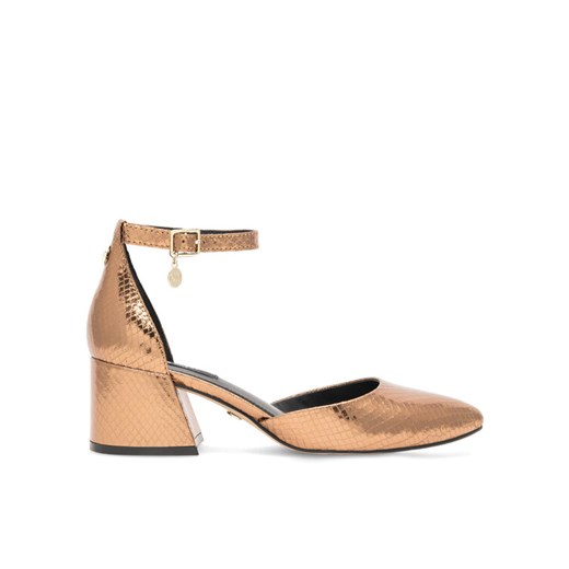Czółenka Nine West FARIA FF-2377 Brązowy ze sklepu eobuwie.pl w kategorii Czółenka - zdjęcie 182077884