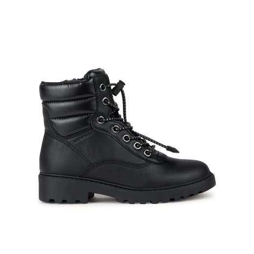 Trapery Geox J Casey Girl B Abx J367ZB 0BCLV C9999 D Czarny ze sklepu eobuwie.pl w kategorii Workery damskie - zdjęcie 182077910